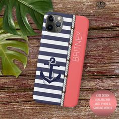 a phone case with an anchor on it