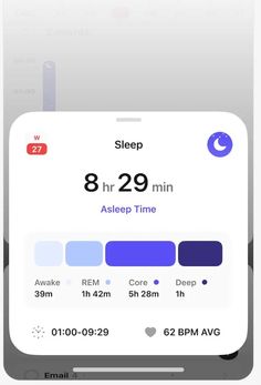 the sleep app on an iphone shows that it's time to go for bed