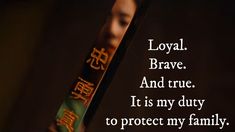 a person holding a baseball bat with the words royal brave and true it is my duty to protect my family