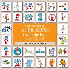 the dr seuss cat in the hat clipart book