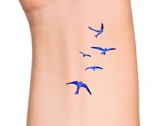 "Blue Birds Temporary Tattoo Size: The size of this Temporary Tattoo is approximately 2 inches in length. If you would like this design in a smaller or larger size that isn't listed, please message me on Etsy and I would be more than happy to accommodate you. Directions: 1. Cut excess paper around tattoo with scissors to eliminate any unnecessary adhesive on your skin after applying. 2. Peel away and discard the clear plastic layer. 3. Apply the tattoo image side to your skin and cover with a da Blue Jay Tattoo, Bluebird Tattoo, Tiny Bird Tattoos, Mastectomy Tattoo, Heart Temporary Tattoos, Bird Tattoos, Small Envelopes, Tiny Bird