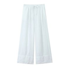 43122375131183|43122375163951|43122375196719|43122375229487 White Linen Harem Pants For Spring, White Harem Pants With Elastic Waistband For Spring, White Linen Wide Leg Pants With Elastic Waistband, White Harem Pants With Pockets For Loungewear, White Linen Wide Leg Harem Pants, White Linen Ankle-length Bottoms, White Linen Wide-leg Harem Pants, White Harem Pants For Loungewear, High Waist White Harem Pants With Pockets