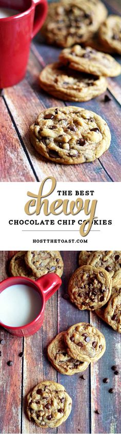 the best chewy chocolate chip cookies recipe is made with only three ingredients, and it's so good to eat