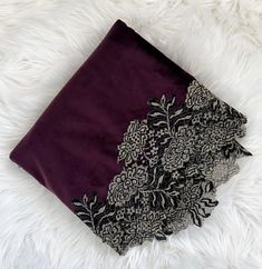 Scarves for Women - Luxurious Lace Velvet Shawl [Burgundy] – Craft Bazaar Velvet Dupatta, Burgundy Scarf, Bazaar Crafts, Velvet Shawl, Pashmina Wrap, Chic Scarves, Net Lace, Burgundy Velvet, Lace Shawl