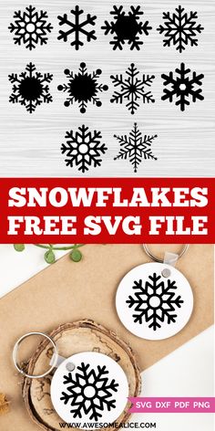 the snowflakes are free svg file