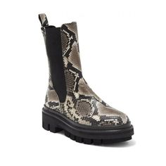 New In Box All Saints Billie Women's Grey Snake Embossed Leather Chelsea Boot Size 10m Black And White Snake Boots, Cutout Ankle Boots, Chelsea Boot Women, Lug Sole Boots, Brown Leather Ankle Boots, Black Combat Boots, Buckle Ankle Boots, Pointed Toe Boots, Wedge Ankle Boots