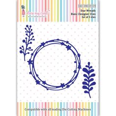 the crafter's workshop clear stamp set includes a circular frame with leaves and branches