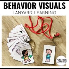 Behavior Modification Visual Cue Cards - Need quick behavior support on the go? Over 85 behavior visuals are ready for your lanyards and small groups! This would be a great support tool for special educators and paraprofessionals to use throughout the day. No lanyard? No worries! Display these visuals in a pocket chart, hole punch them to store on a ring, or just select individual cards as needed. Each picture card is approximately 3.5" by 2.2" and a link to the lanyard I use is included in the Behavior Visuals, Visual Cue Cards, Classroom Incentives, Positive Behavior Support, Behavior Incentives, Turn And Talk, Incentive Chart, Behavior Supports, Special Ed Teacher