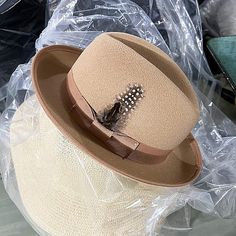 Category:Hats; Embellishment:Feather,Pure Color; Gender:Men's; Quantity:1 PC; Style:Simple,British; Hats Category:Fedora Hat; Occasion:Formal,Wedding,Cocktail,Royal Astcot; Material:Wool Acrylic; Front page:WE; Shipping Weight:0.2; Listing Date:03/14/2023 Tan Suit Wedding, Deadpool Hd, British Hats, Suits Groom, Tan Wedding, Fedora Hat Men, Wedding Suits Groom, Wool Fedora, Cocktail Wedding