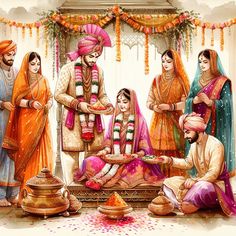 #married #marriedcouples #husband #wife Marriage Drawing, Marriage Painting, Marriage Pictures, Childhood Memories Art, Indian Marriage