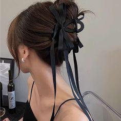 Super Cute And Stylish Ships In 5-10 Business Days Ribbon Hair Bows, Ribbon Hair, 가을 패션, Aesthetic Hair, Hair Claw, Hair Accessories For Women, Hair Day, Pretty Hairstyles, Ribbon Bows