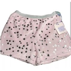 Add Soft Texture To Her Bedtime Look With These Pink Fuzzy Short Adorned With Silver Stars From More Than Magic. These Fuzzy Shorts Make A Great Addition To Her Sleepwear And Feature A Silver Double Band Design For A Fun And Glittery Look. The Full Elastic Waist Ensures A Secure Fit, While The Textured Fuzzy Fabric Ensures Soft Comfort Through The Night. Easy To Pair With A Range Of Sleep Tees. Material: 100% Polyester. Pink With Elastic Waist & Silver Shiny Stars Print. Approximate Measurements Fuzzy Shorts, Cheetah Print Leggings, Leopard Leggings, Jumpsuit For Kids, Girls Sleepwear, Band Design, Cotton Sleepwear, Fleece Pajamas, Girls Pajamas