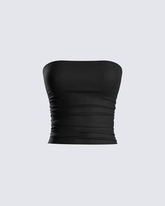 A black jersey tube top has always been, and always will be an essential 🖤 With a cropped fit, ruched side seams, gripper tape at the inside neckline, and a figure-hugging fit, this top is a versatile piece that can paired with literally anything 😍 Black Tube Top, Black Tube, Populaire Outfits, Black Jersey, Crop Top Outfits, Aaliyah, Dream Clothes, Style Outfits, New Wardrobe