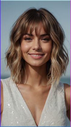 Discover the perfect mid-length bob haircut with layers and bangs for your hairstyle transformation Dive into brunette haircuts and styles for thick straight fine fringed curly and more Find your ideal mid-length bob haircut and style for your hair type and texture Haircut With Layers And Bangs, Mid Length Bob With Layers, Brunette Haircuts, Thick Hair Bangs, Bob Haircut With Layers, Hairstyle Transformation, Mid Length Hair With Bangs, Short Light Brown Hair, Ethiopian Hair