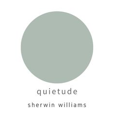 the logo for shewin williams's quiettude, which has been designed by her