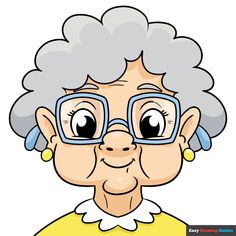 an old woman with glasses on her face