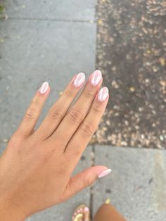 OPI bubblebath gel Clear chrome Basic Nails No Design, Clear Dip Nails With Design, Simple Powder Nails, Chrome On Clear Nails, Gel Nails Ideas Short Almond, Very Easy Nails, Natural Hoco Nails, Gel Nails Ideas Chrome, Nail Inspo Gel X Almond