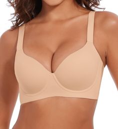 PRICES MAY VARY. 【Ultra Soft Underwire Bras for Women】: 38.5% spandex gives this bra more stretch than most push-up bras on the market. The microfiber fabric is soft against their skin and the fine hole details on the side wings help with ventilation. 【Smooth Comfort Band】: This full-support seamless bra has a smooth comfort band under the bust and wide wings that create a soft base for clothing. "It smooths your back and underarms and you can wear it for 18 hours and it doesn’t hurt." raved one Best Minimizer Bras For Large Bust, Best Push Up Bra, Best Minimizer Bra, Minimizer Bras, Summer Bedroom, Underwire Bras, Minimiser Bra, Big Bust, Lounge Lingerie