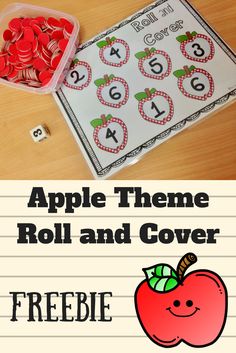 an apple theme roll and cover game with freebie