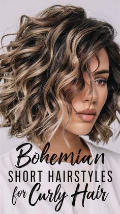 Embrace bohemian style with these short hairstyles for curly hair. Visit our site for free-spirited styling tips. Save this pin for a boho look! #BohoHair #CurlyHair #ShortHairstyles Boho Short Hairstyles, Edgy Curly Hairstyles, Short Wavy Curly Hair, Short Hairstyles For Curly Hair, Boho Hairstyle, Short Curly Hairstyles, Layered Bobs, Free Spirit Style, Wavy Curly Hair