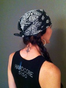 Biker Bandanas, Hair Starting, Bandana Hairstyles, Motorcycle Style, Riding Motorcycle