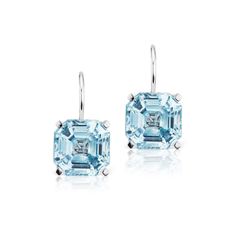 These octagonal drop earrings in white gold feature prong set crisp asscher cut blue topaz. 14K white gold 11.08tcw blue topaz Dimensions: 0.75" x 0.37" All sale items are final sale. Exchanges can be made for credit in-store and for credit online only. Jane Taylor, Aquamarine Earrings, Yellow Gemstones, Blue Topaz Earrings, Asscher Cut, Topaz Earrings, Aquamarine Gemstone, Anniversary Bands, March Birth Stone