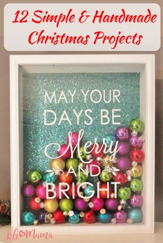 a christmas ornament with the words may your days be merry and bright