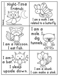 worksheet for beginning and ending sounds in the night time with pictures on it