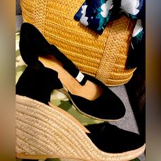 *Brand New* Size 8, High Heel Espadrilles/Platforms/Wedge, Ankle Ribbon Tie Closed Toe. Old Navy “New” Beautiful Espadrilles, Wedges, For Any And All Occasions. Casual Black Espadrille Wedge Sandals, Casual Black High Heel Espadrilles, Casual High Heel Espadrilles With Removable Insole, Trendy Black Wedge Espadrilles, Trendy Black Wedge Heel Espadrilles, Black Espadrille Wedge Heels, Black Espadrilles With Woven Sole And Wedge Heel, Black Espadrilles With Woven Wedge Heel, Black High Heel Espadrilles, Casual