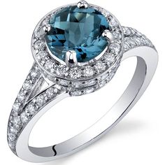 Peora.com - 1.5 cts Round Cut London Blue Topaz Sterling Silver Ring SR9876, $49.99 (http://www.peora.com/majestic-sensation-1-50-carats-london-blue-topaz-ring-in-sterling-silver-size-5-to-9-style-sr9876/) Blue Topaz Ring Sterling Silver, Sapphire Halo Ring, Jewelry Questions, Swiss Blue Topaz Ring, Blue Sapphire Ring, London Blue Topaz Ring, Sterling Silver Engagement Rings, Peridot Ring, Silver Engagement Rings