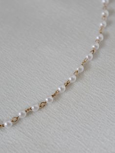 Dainty imitation pearl necklace. Measures approx. 13.5" with a 4" extender Gold plated over stainless steel Water wearable | Tarnish resistant | Sweat proof Dainty Pearl Necklace, Sweat Proof, Good Enough, Steel Water, Pearl Necklace, Gold Plate, Plating, Stainless Steel, Water