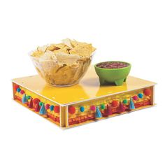 a tray with some food on top of it