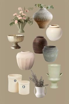 there are many different vases that can be used as flower pots or vases