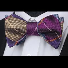 A Symphony of Style: Embrace Elegance with the Purple and Blue Plaid Pattern Silk Bow Tie In the vast landscape of men's fashion, where elegance meets expression, the Purple and Blue Plaid Pattern Silk Self-Tie Bow Tie emerges as a beacon of sophistication. Crafted from the finest silk, this bow tie is not just an accessory; it's a work of art. Its intricate plaid pattern, blending shades of regal purple and deep blue, creates a visual melody that resonates with style enthusiasts. Whether worn s Vast Landscape, Light Blue Dress Shirt, Blue Plaid Pattern, Silk Bow Ties, Silk Bow, Blue Shirt Dress, Tie Bow, Blue Mirrors, Black Tie Event