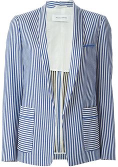 Mauro Grifoni pinstriped blazer Blazer Blue, Boyfriend Blazer, Types Of Jackets, Printed Blazer, Outdoor Jacket, Womens Blazers, Blazer Outfits, Suits Coats, Blazer Buttons