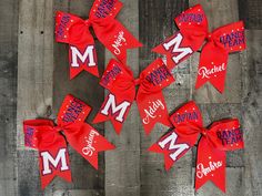 Custom 8 inch Cheer Bow personalized  with Logo, Name Team Cheer, Logo Name, Cheer Team, Cheer Bow, Dance Team, Dance Teams, Cheer Bows, Barrettes, Hair Accessories