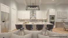 a large open concept kitchen and living room