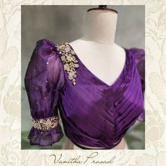 Oozing purple elegance. Royally made to order. #VPBridal #embroideredblouse #embroideredsilksaree #bridalblousedesigns… | Instagram Latest Bridal Blouse Designs, Latest Model Blouse Designs, Cutwork Blouse Designs