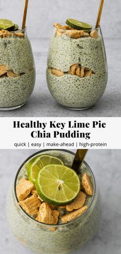 healthy key lime pie chia pudding