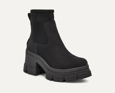 Brooklyn Chelsea Winter High Cut Chunky Platform Boots, High Cut Fall Boots With Lug Sole, Winter Inspo, Fluffy Sweater, Logo Knit, Chelsea Boot, Rubber Heels, Suede Heels, Ugg Boots