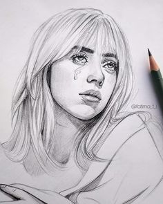 billie eilish nose drawing