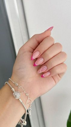 nail art Magenta Nails, Hippie Nails, Romantic Nails, Acrylic Nails Coffin Short, Classy Nails