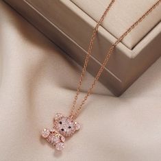 Nwt! Rose Gold Teddy Bear Style Necklace New Size: In Photos Features: New. In Great Condition. Rose Gold Teddy Bear Style Necklace. Hb Bin Teddy Bear Pendant, Copper Mosaic, Bear Pendant, Neck Chain, Women Wholesale, Pink Tone, Girls Necklaces, Adjustable Necklace, Wholesale Jewelry