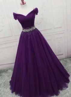 Dark Purple Gown, Purple Ball Gown, Purple Tulle, Purple Prom, Purple Gowns, Junior Prom Dresses, Purple Prom Dress, Cute Prom Dresses, Pretty Prom Dresses