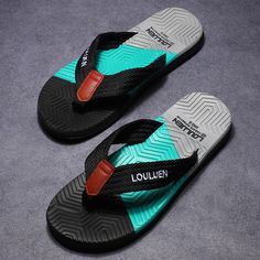 Category: Flip FlopsAge Range: Youth (18-40 Years Old)Style: LeisureUpper Material: EVASole material: PVCStyle2: Open ToeSole Craft: Viscose ShoesClosure Type: Flip FlopsFeatures: Wear-Resistant. Non-Slip. Shock-Absorbing. BreathableFashion Element: Cutout. Stitching. Leather Stitching Summer Flip Flops Beach, Stylish Flip Flops, Flip Flops Style, Summer Flip Flops, Fashion Slippers, Beach Slippers, Beach Flip Flops, Men Beach, Casual Slippers