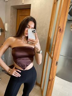 FREE SHIPPING Solid Mini Tube Top Wrap Cropped JKP4555 Fitted Bandeau Top For Fall, Fitted Brown Bandeau Crop Top, Brown Stretch Crop Top For Party, Casual Brown Crop Top For Party, Vintage Crop Tops, Wrap Crop Tops, Crop Top Casual, Lace Tops, New Model