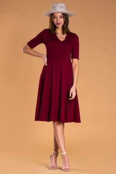 Brigitte Brianna V-Neck Gala Dress by SexyModest Boutique Maroon Color Dress, Gala Dress, Budget Outfits, Dress Modest, Maroon Dress, Flowy Sleeves, Large Dress, Medium Dress, Gala Dresses