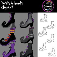 the witch boots clipart is an easy and fun halloween craft for kids to make