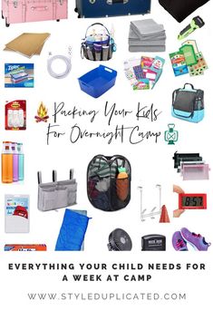 the back to school essentials for every child needs for a week - at - camp