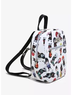 Anime Style Travel Backpack, White School Bag With Character Print, Everyday Character Print Standard Backpack, Character Print Backpack For Everyday Use, Character Print Backpack For Travel, Chibi Characters, Backpack Bag, Mini Backpack, Naruto Shippuden